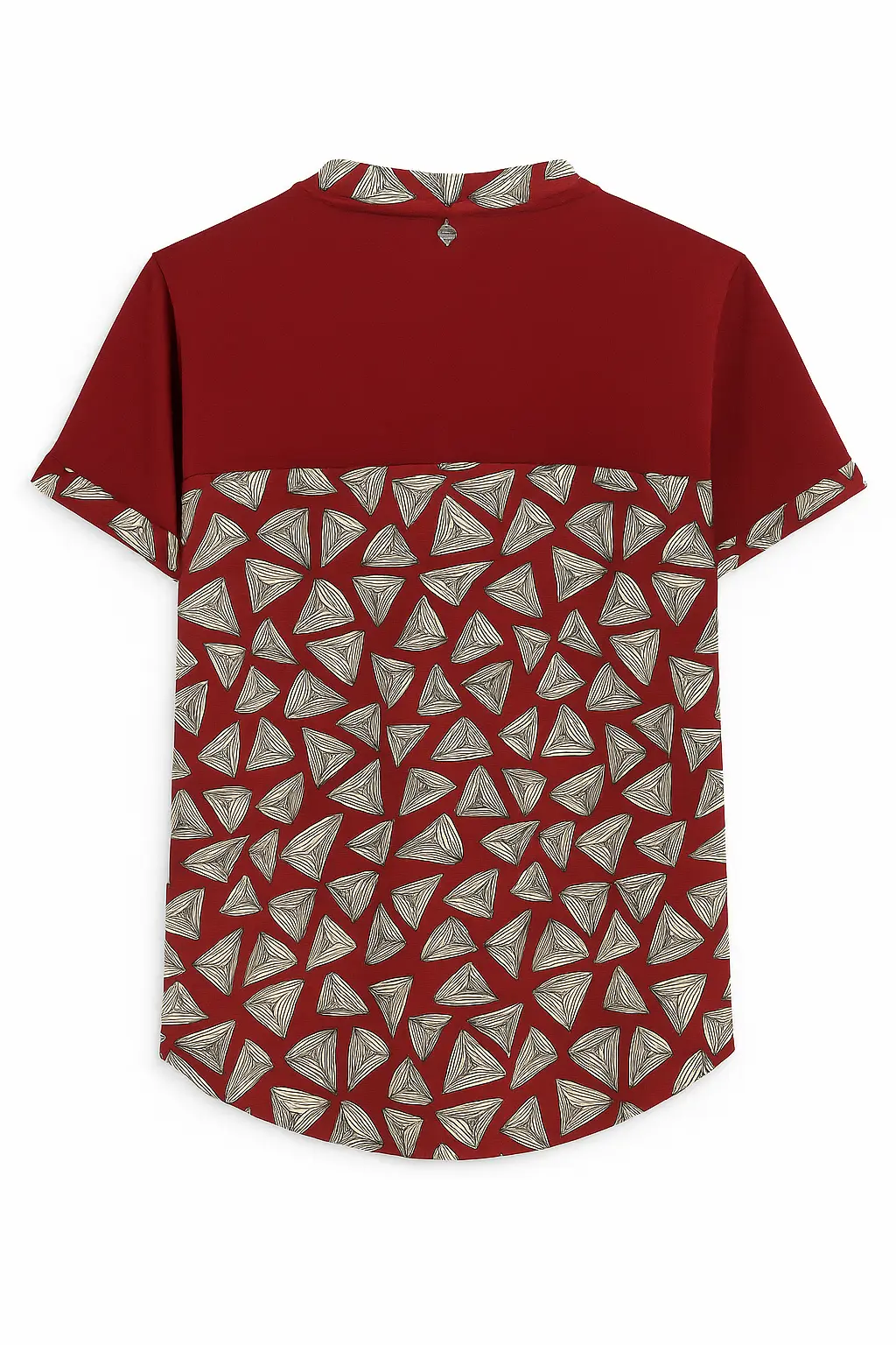 Maglia scollo a "V" con profili fantasia e bottoni - Image 10
