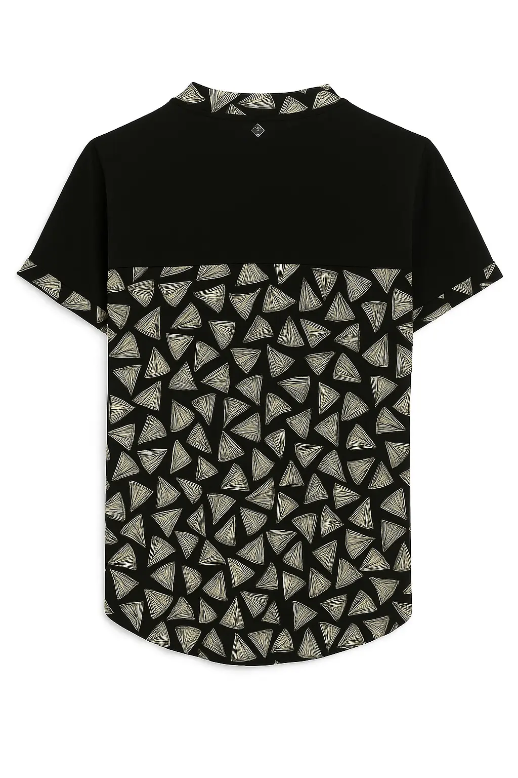 Maglia scollo a "V" con profili fantasia e bottoni - Image 3