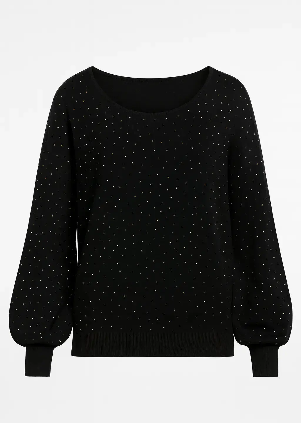 Maglia scollo madonna con applicazioni strass - Image 6