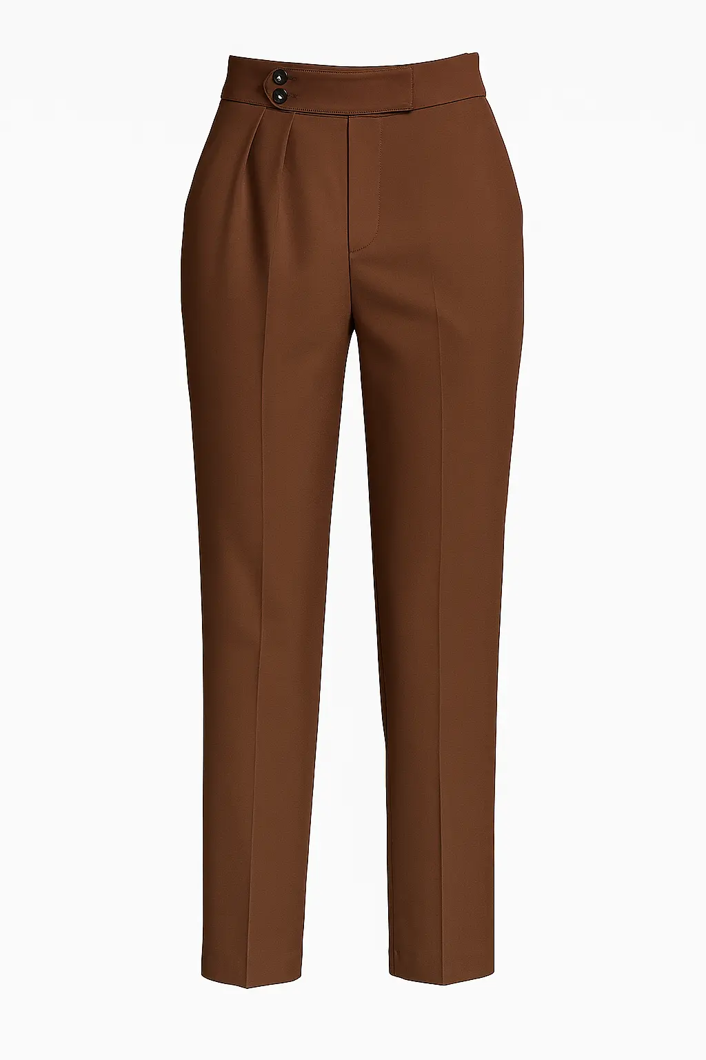 Pantalone ampio con doppia pinces e bustino con bottone allungato frontale - Image 3