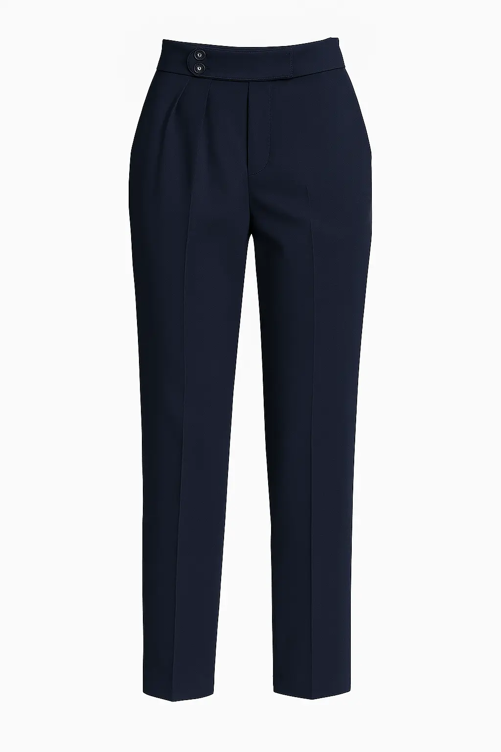 Pantalone ampio con doppia pinces e bustino con bottone allungato frontale - Image 4