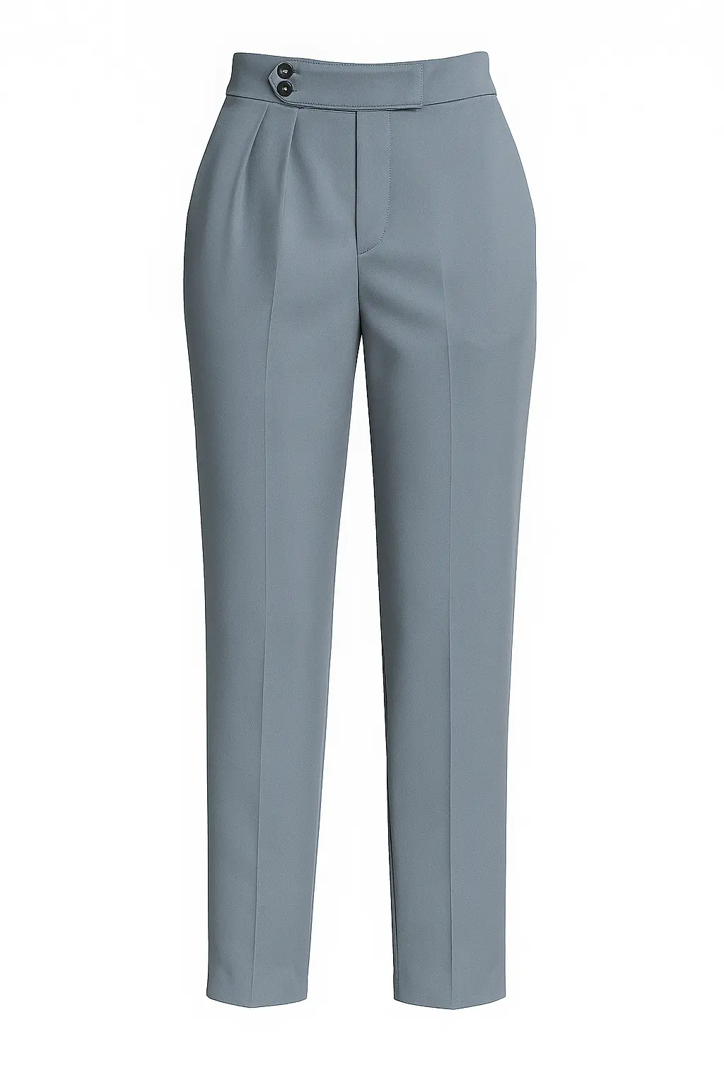 Pantalone ampio con doppia pinces e bustino con bottone allungato frontale - Image 7
