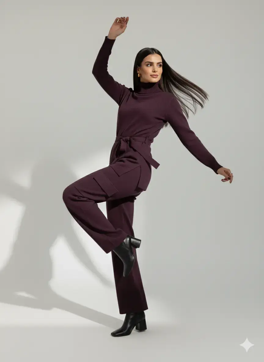 Pantalone cargo in maglia - Image 6