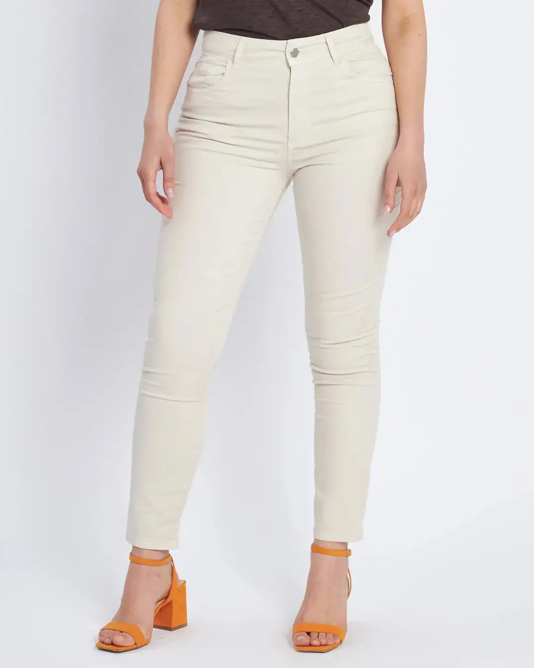 Pantalone fit slim  5 tasche  in cotone stretch - Image 2