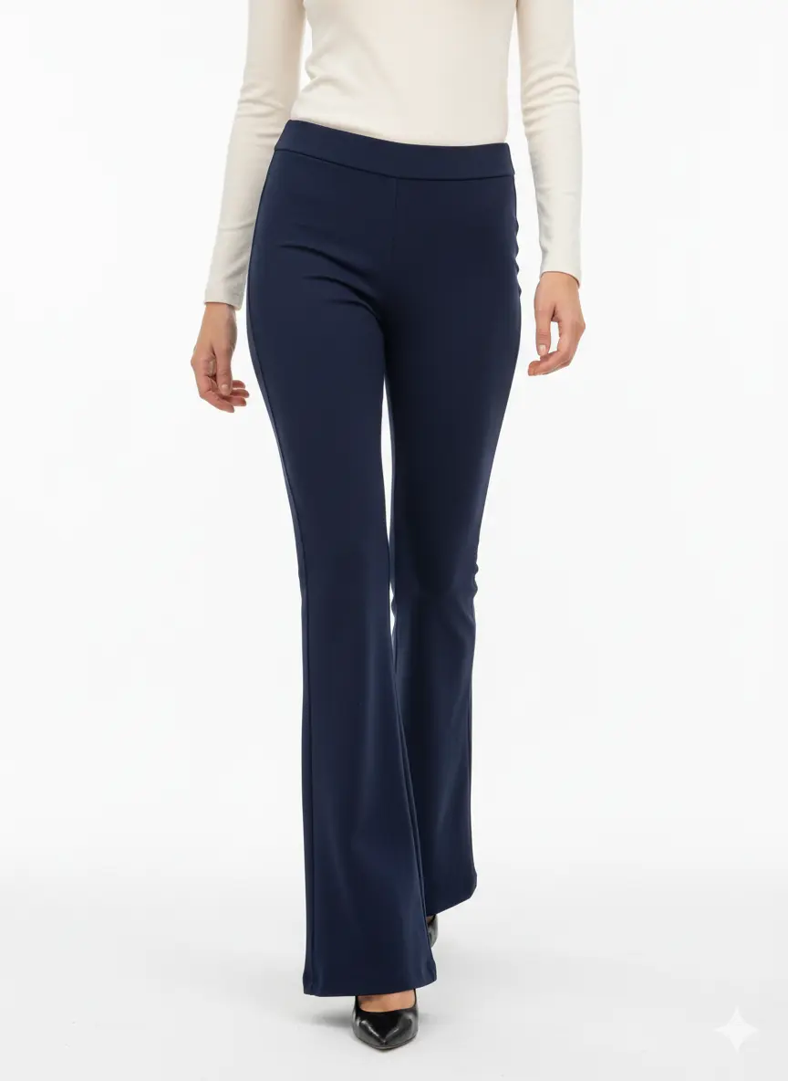 Pantalone flare con bustino elastico - Image 4