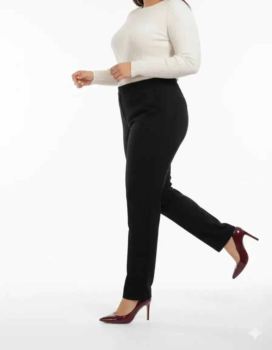 Pantalone gamba dritta con bustino elastico - Comfy® - Image 8