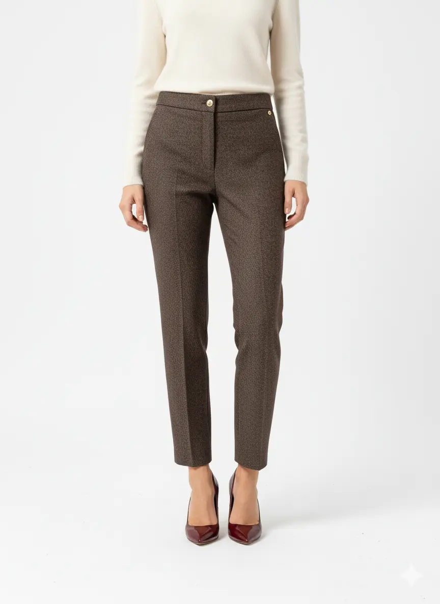 Pantalone gamba dritta jaspè