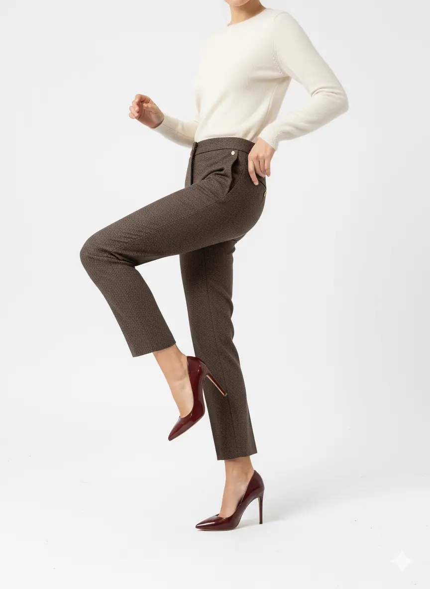Pantalone gamba dritta jaspè - Image 3