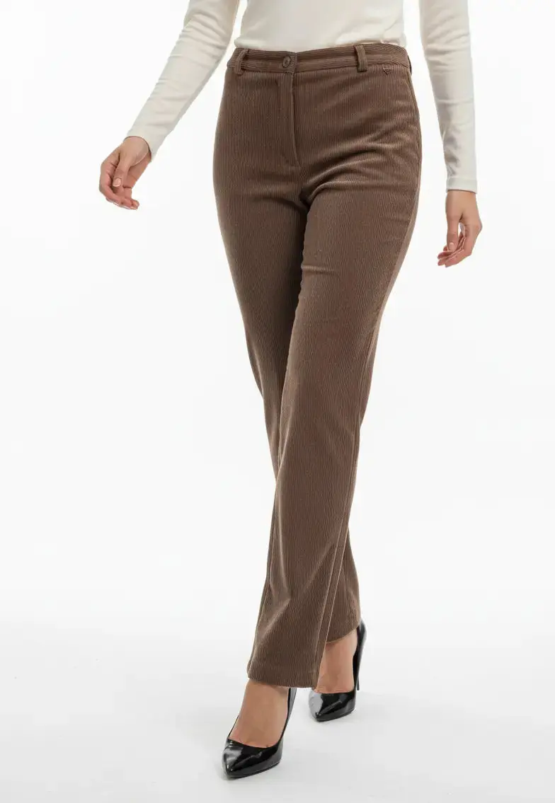 Pantalone mille righe con zip e bustino - Image 2