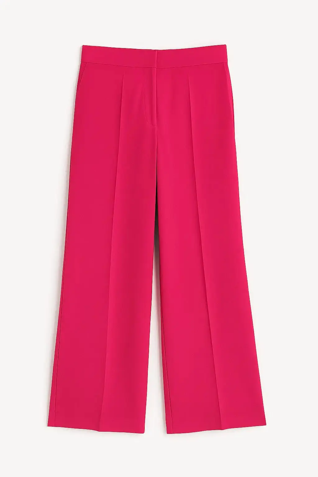 Pantalone palazzo in cady fluido magenta