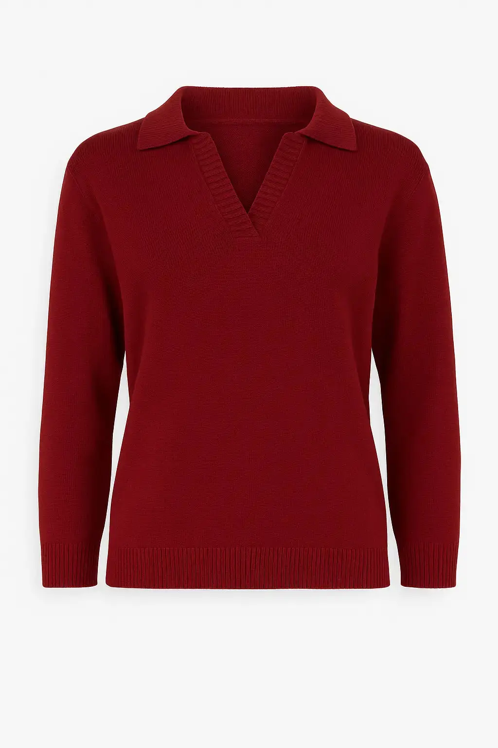 Polo in maglia senza bottoni