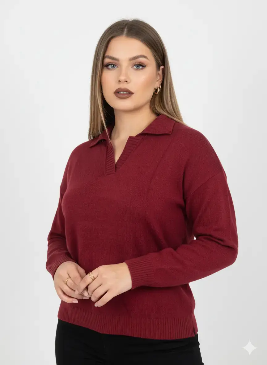 Polo in maglia senza bottoni - Image 2
