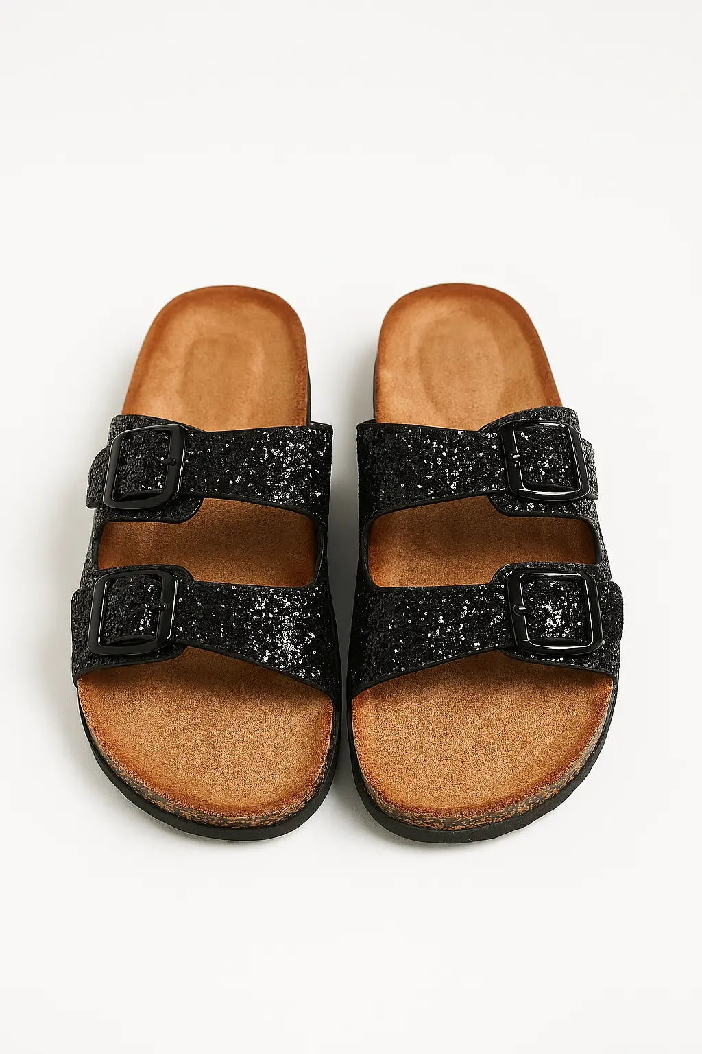 Sandalo glitterato con doppia fibbia - Image 5
