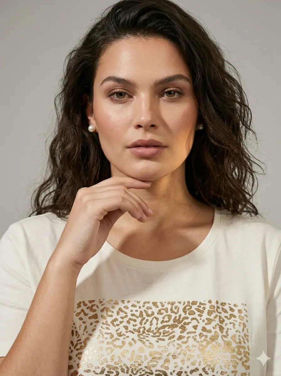 T-shirt stampa maillard animalier - Image 4