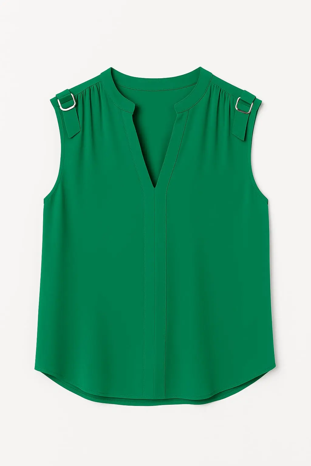 Top con scollo a V e fibbie sulle spalle - Image 2